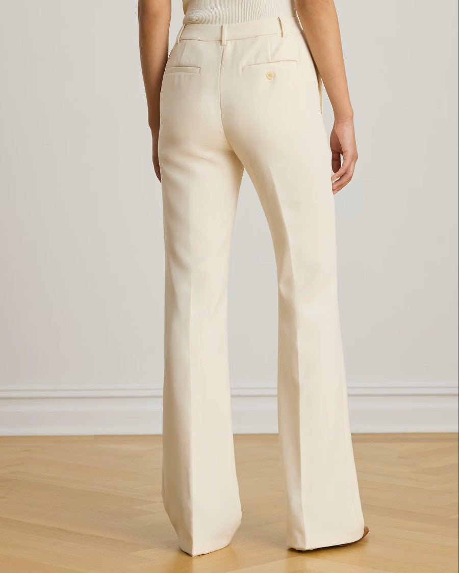 Lauren Ralph Lauren Natural Woven City Crepe Straight Trousers