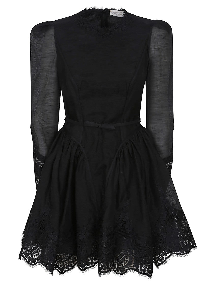Zimmermann Hypnotic Lace Trim Mini Dress