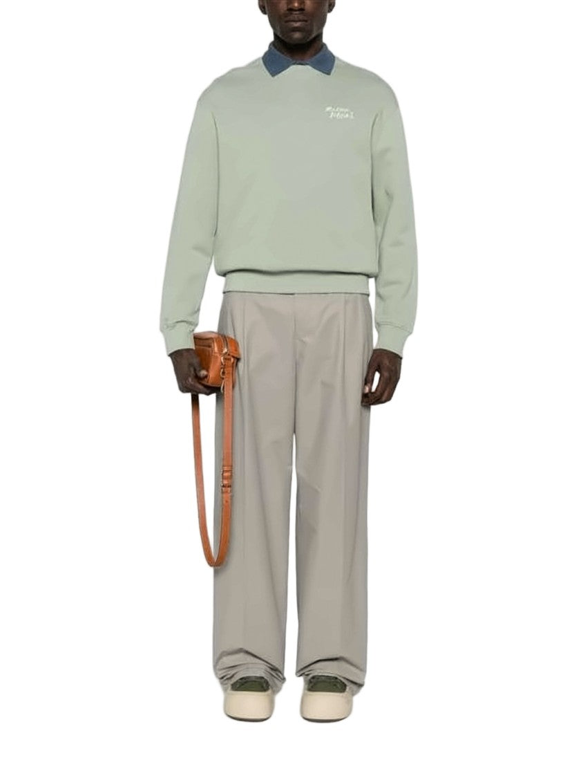 Maison Kitsuné Minimalist Long-Sleeve Cotton Sweatshirt With Subtle Logo