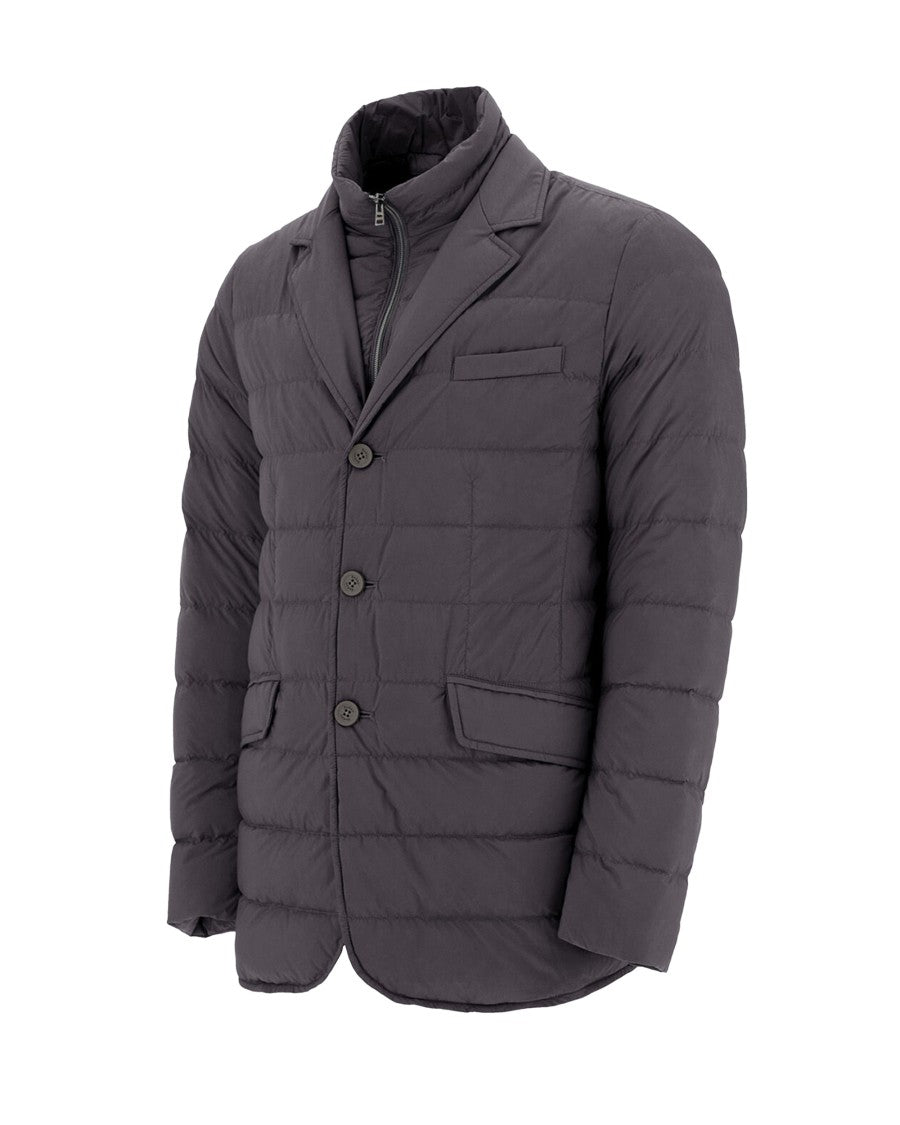 Herno Anthracite Grey Double Padded Down Jacket