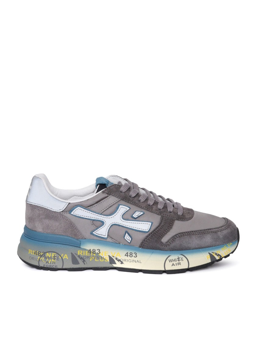 Premiata Layered Texture Sneakers With Sturdy Sole