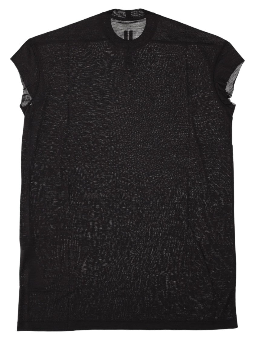 Rick Owens Black Semi-Sheer Wool-Silk T-Shirt