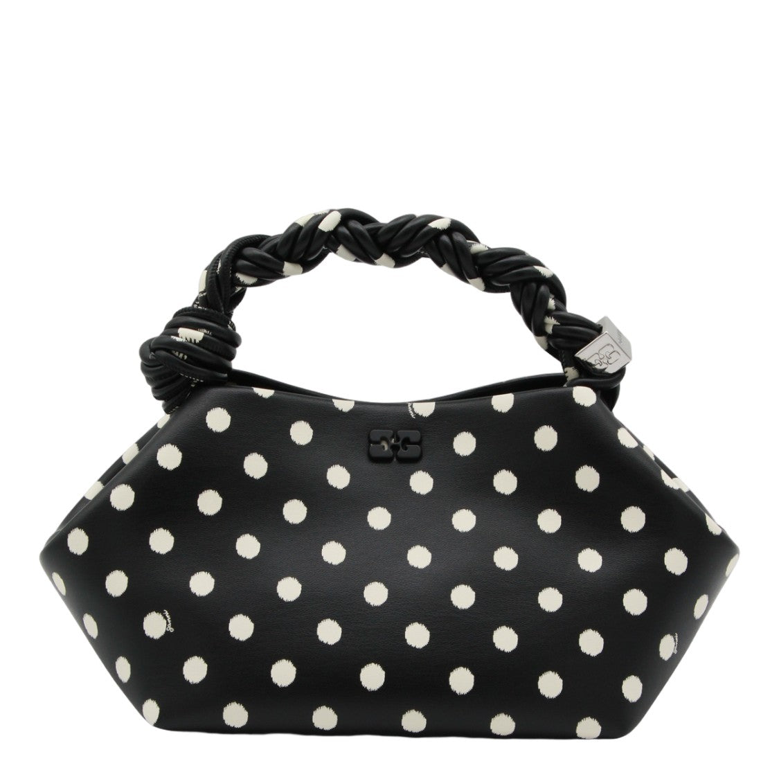 Ganni Structured Handbag With Twisted Handle