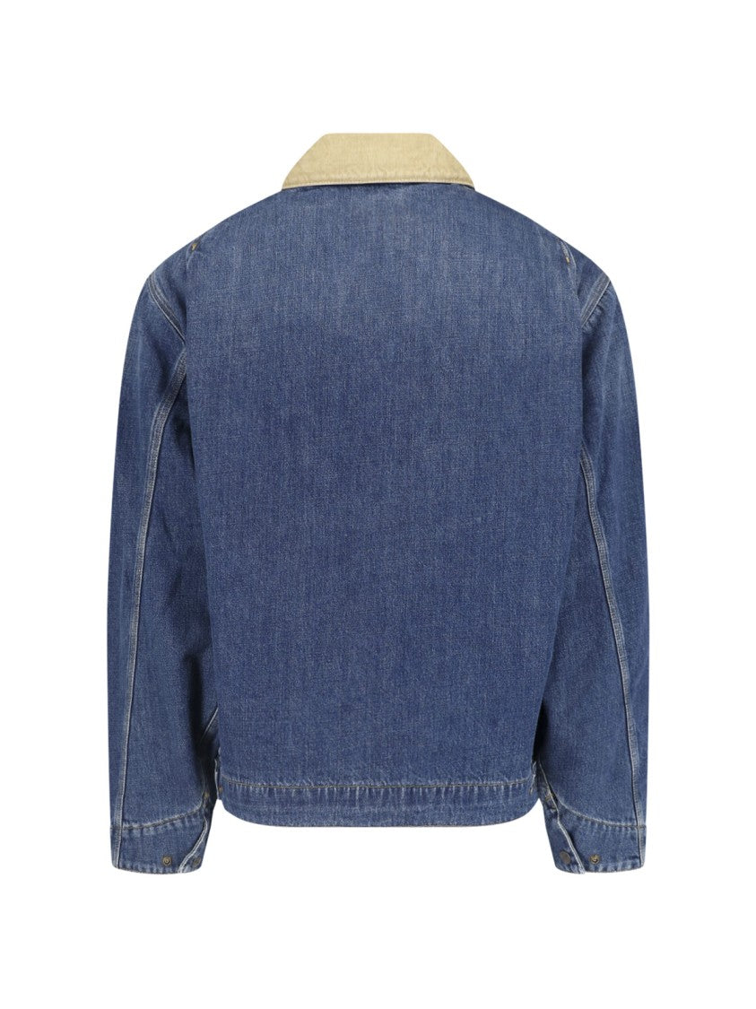 Carhartt Wip Blue Og Detroit Contrast Collar Jacket