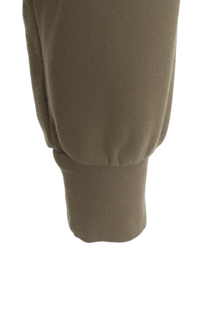 American Vintage Oversized Brown Sweatshirt Dress With High Collar And Raglan Sleeves