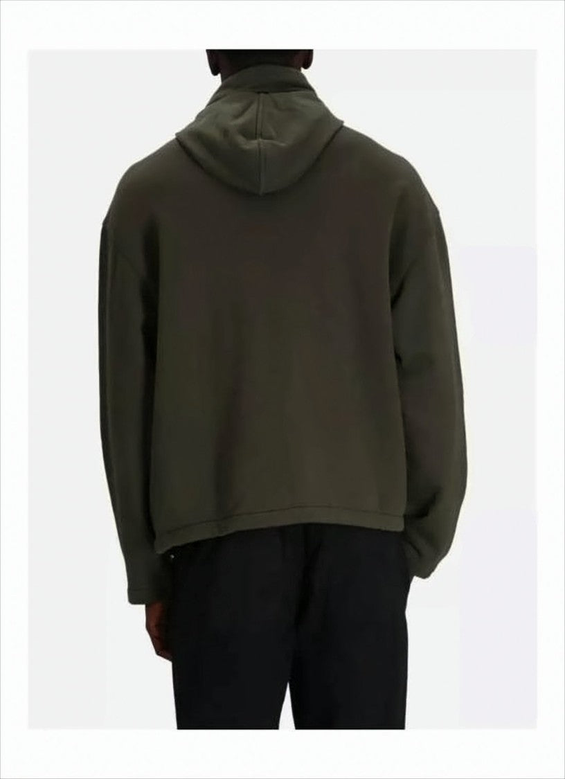 C.P. Company Cropped Boxy Jacket With Hood And Flap Pockets