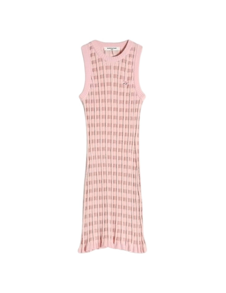 Maison Kitsuné Ribbed Knit Midi Dress
