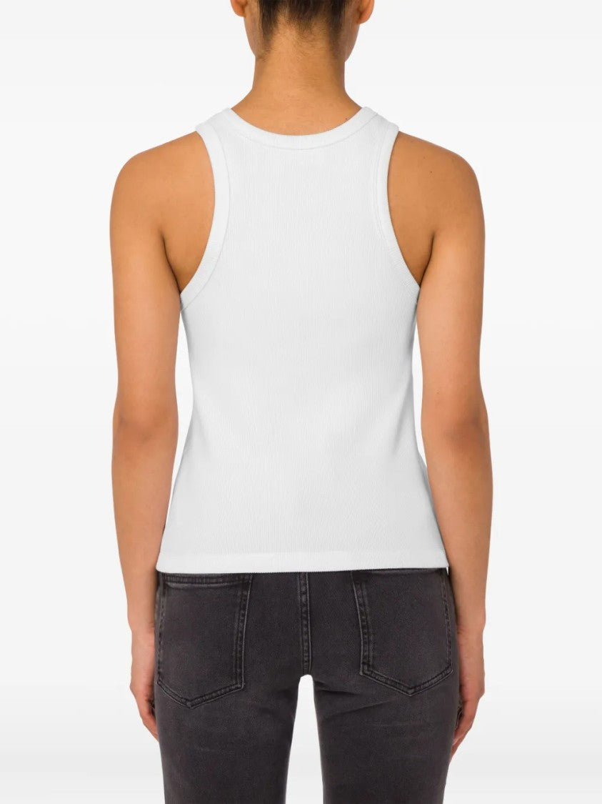 Moschino White Classic Minimalist Design Top