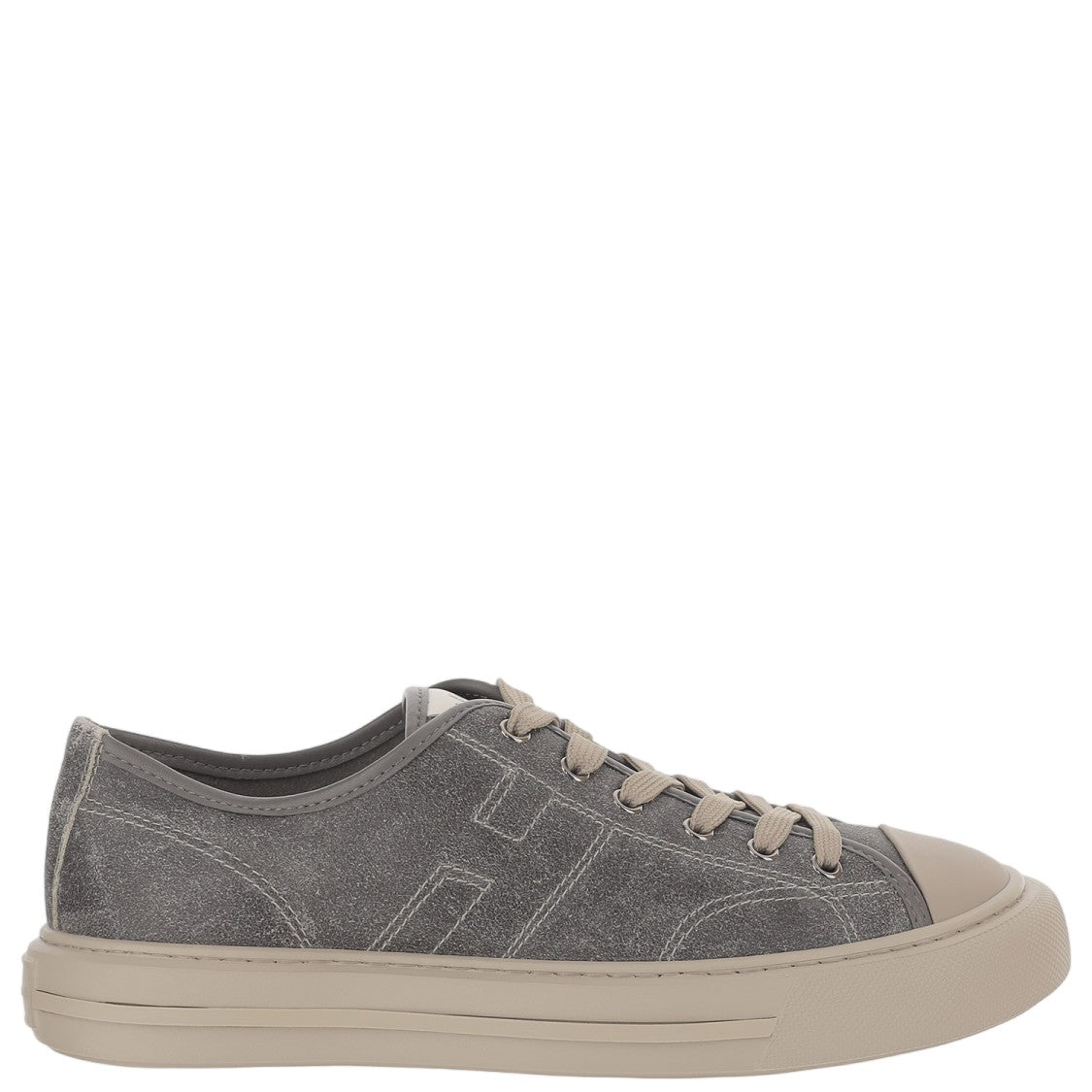 Hogan Vintage Suede Rebel Sneakers With Rubber Inserts