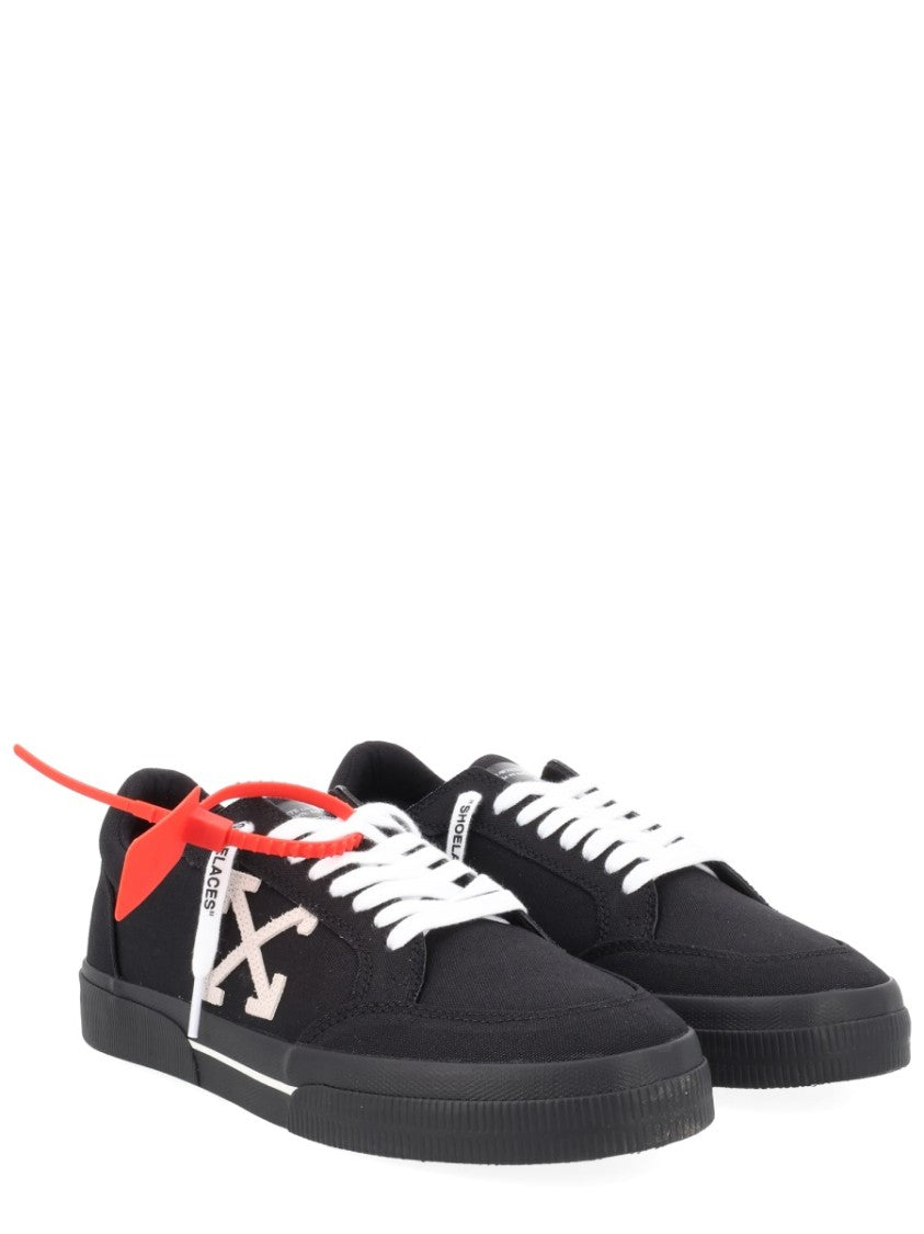 Off-White Black Vulc Low Arrow Logo Canvas Sneakers