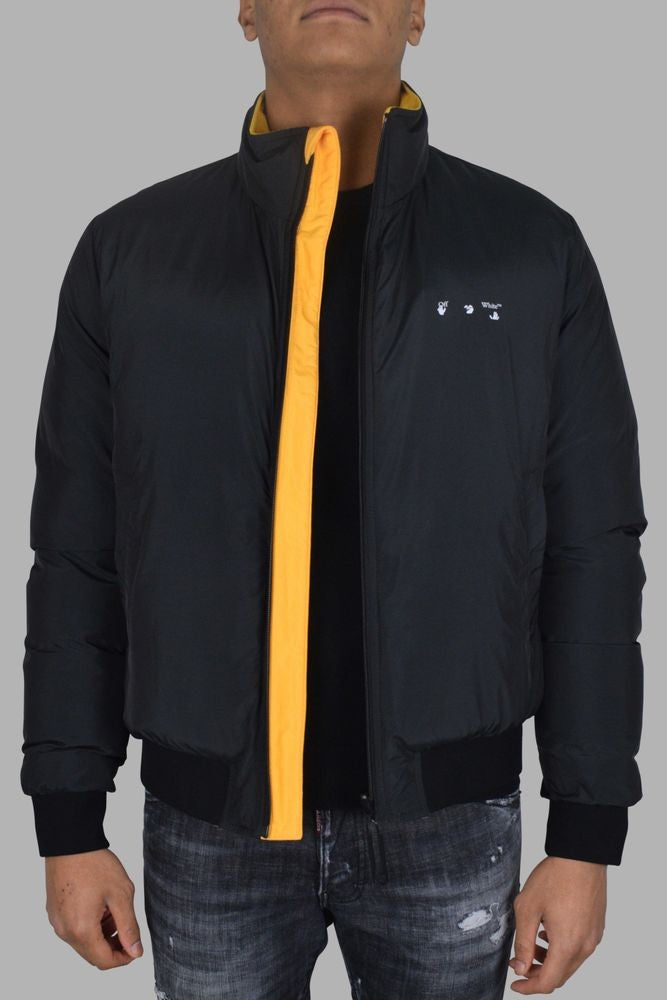 Off-White Reversible Puffer Jacket With Contrasting Design Elements
