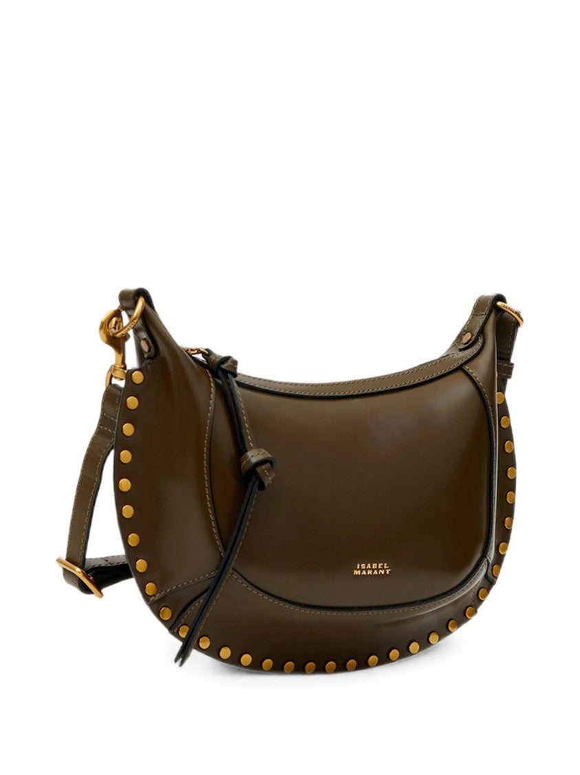 Isabel Marant Crescent Moon-Shaped Shoulder Bag With Gold Stud Details