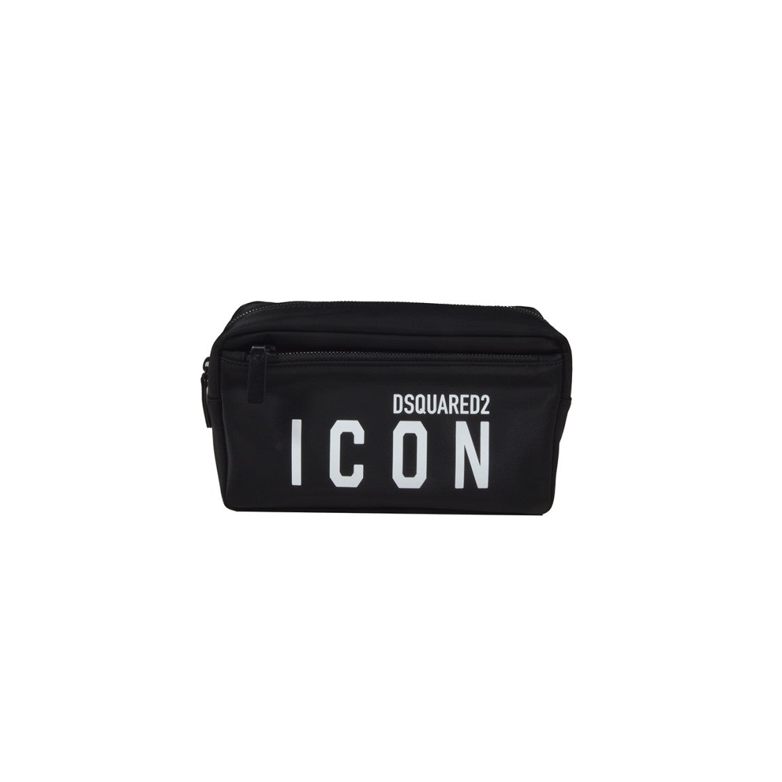 Dsquared2 Glossy Nylon Travel Beauty Case With Logo Print