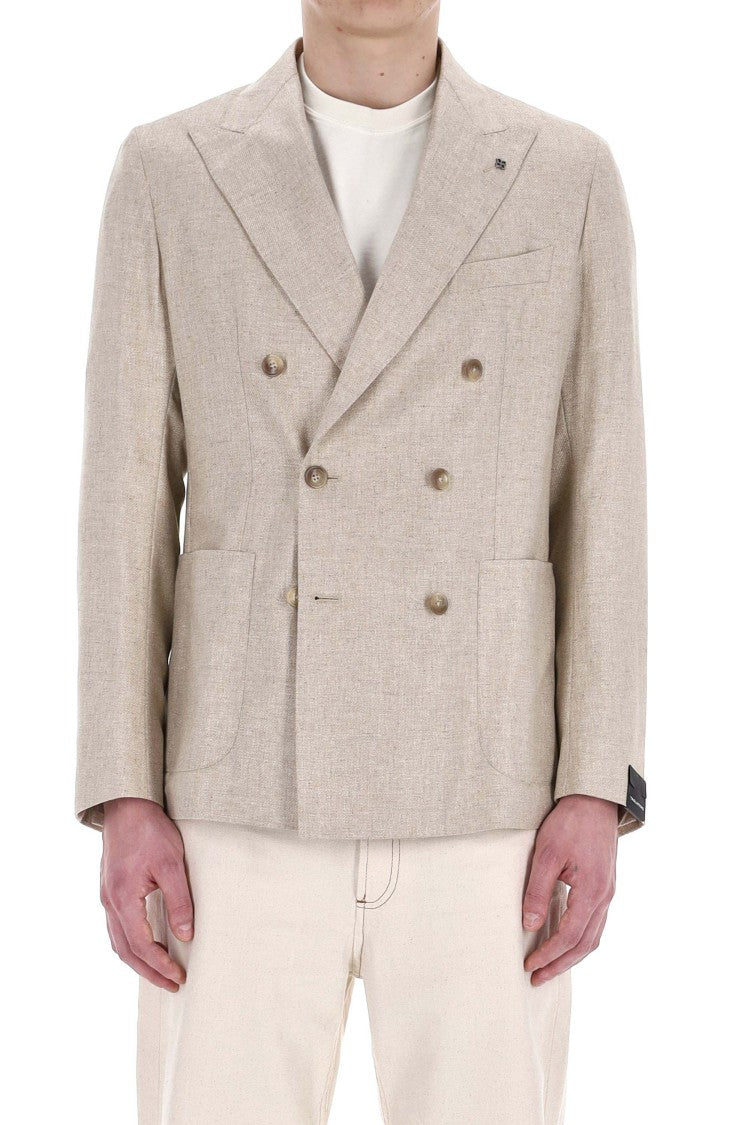 Tagliatore Double-Breasted Silk Jacket Montecarlo Line