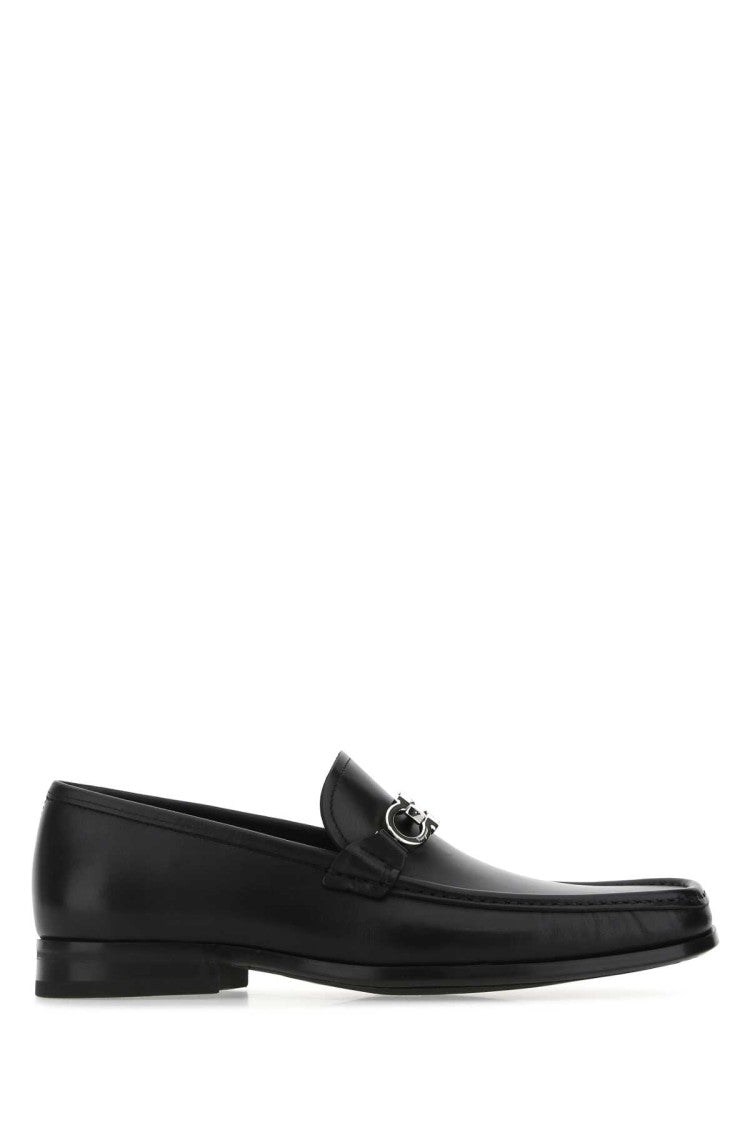 Salvatore Ferragamo Black Leather Loafers