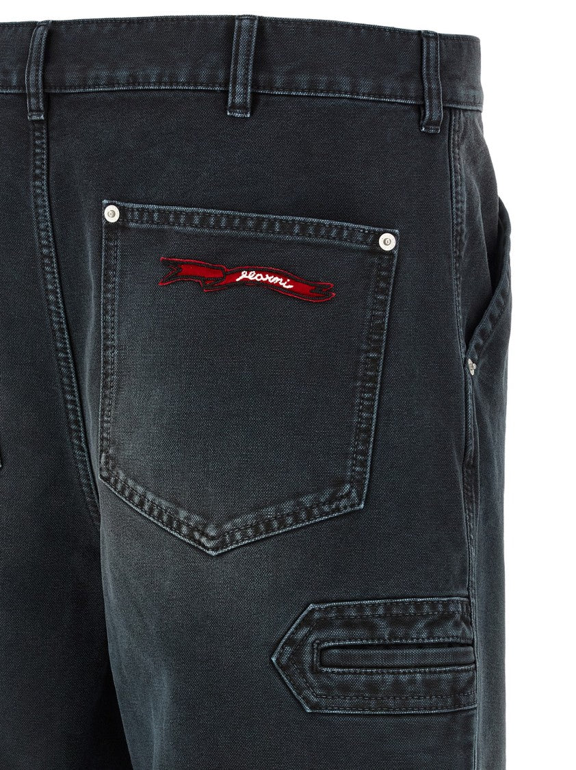 Marni Cotton Denim Cargo Pants