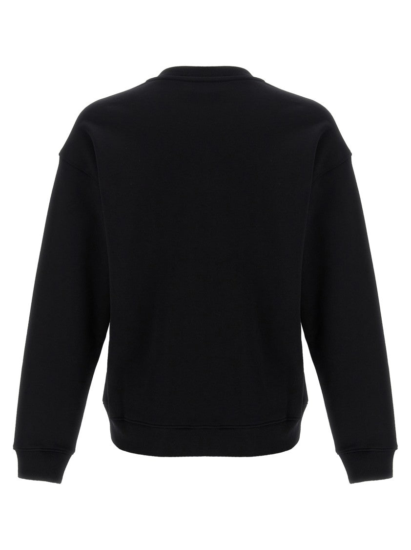 Moschino Logo Print Cotton Sweatshirt With Crew Neck