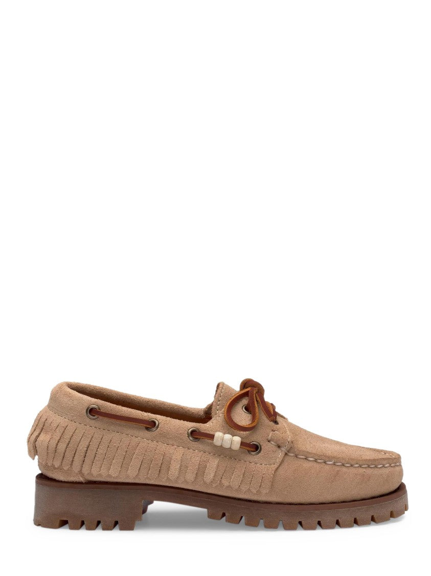 Sebago Fringe-Detail Suede Flats