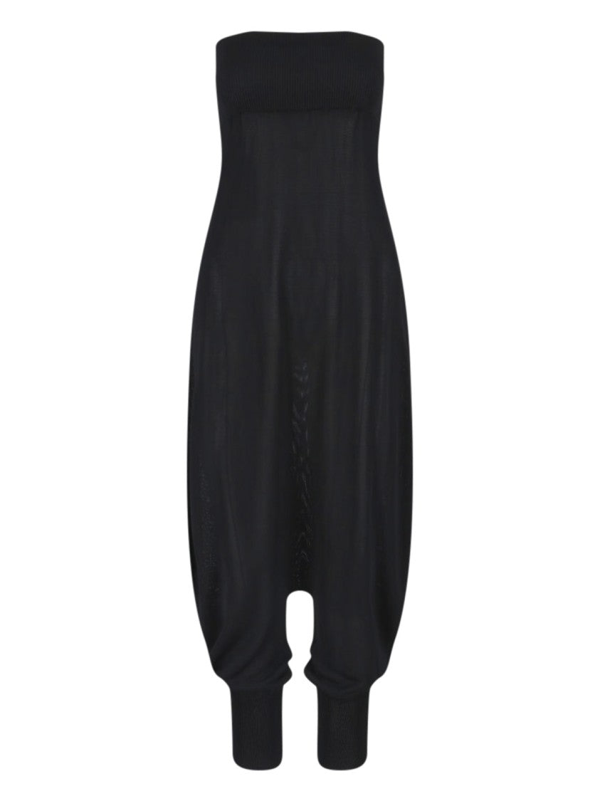 Paloma Wool Black Strapless Voluminous Harem Dress