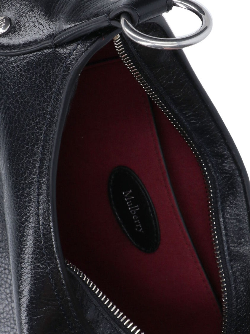 Mulberry Small Black Calf Leather Shoulder Bag