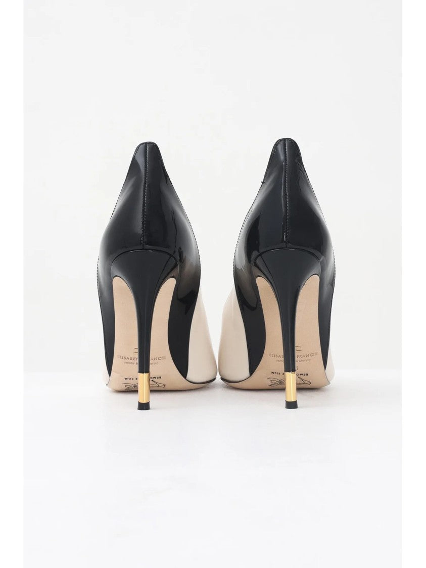 Elisabetta Franchi White Leather Pointed Pumps