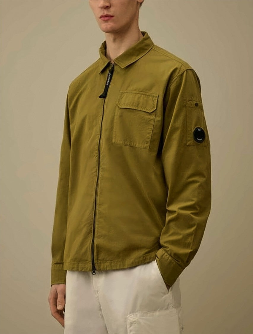 C.P. Company Organic Gabardine Zip Lens Overshirt