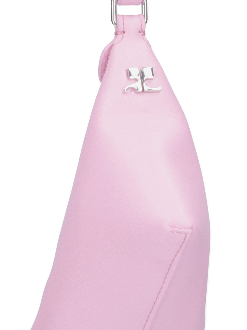 Courrèges "One Nano "Pink Leather Triangular Wallet