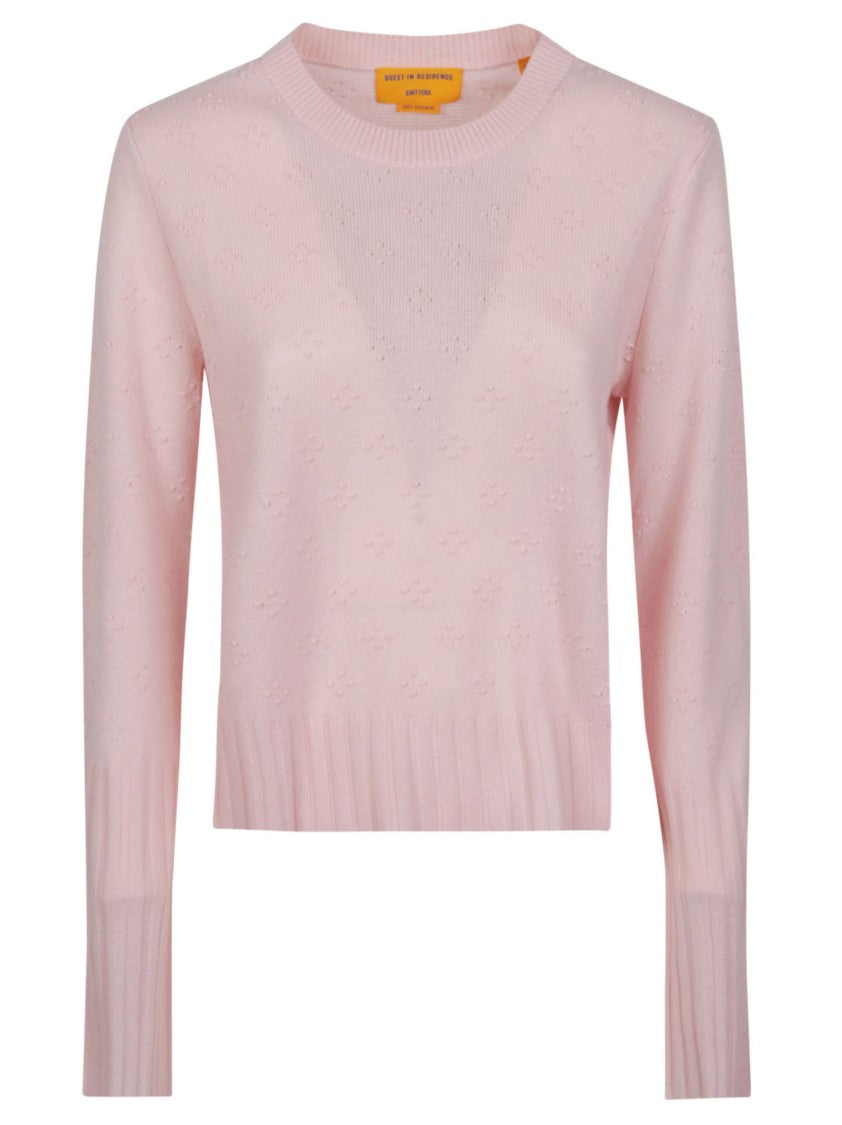 Guest In Residence Compass Textured Cashmere Round Sweater