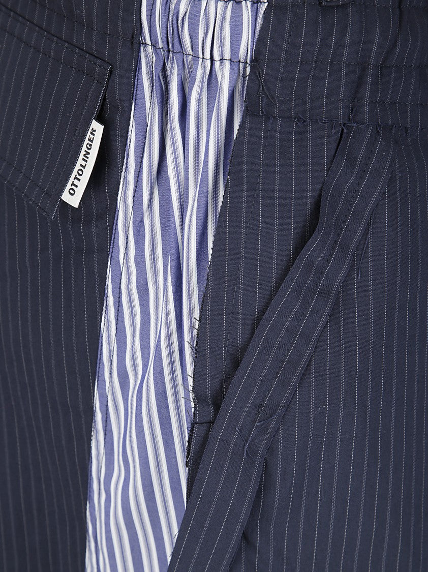 Ottolinger Pinstripe And Striped Fabric Baggy Cargo Shorts
