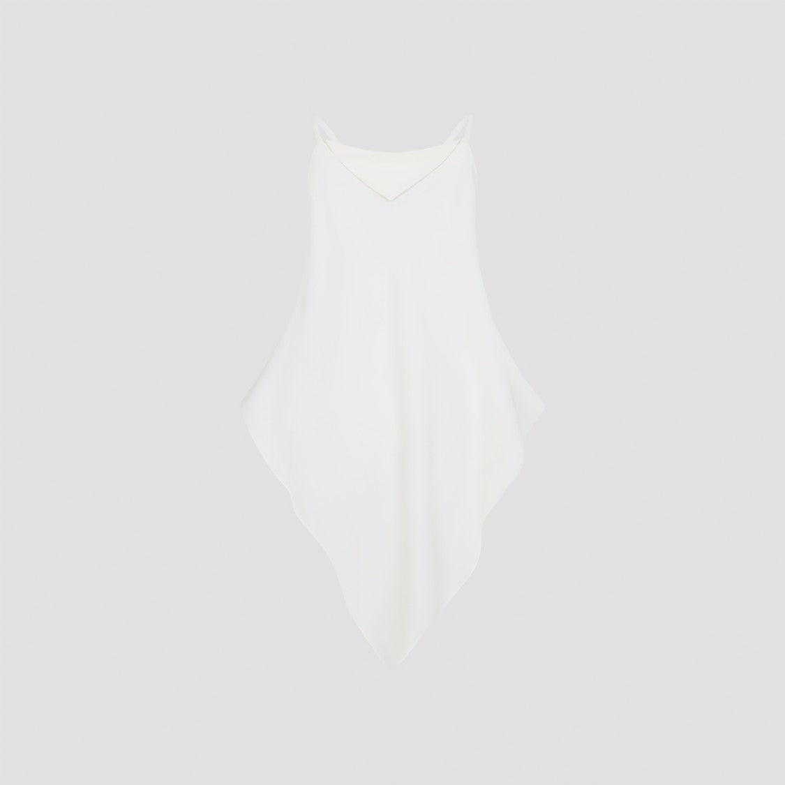 Balenciaga Sleeveless Asymmetrical Hem Top In Silk-Wool Blend