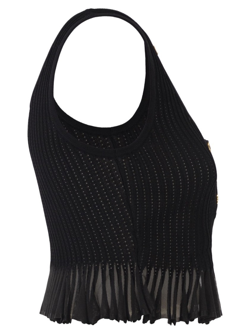Elisabetta Franchi Openwork Knit Top