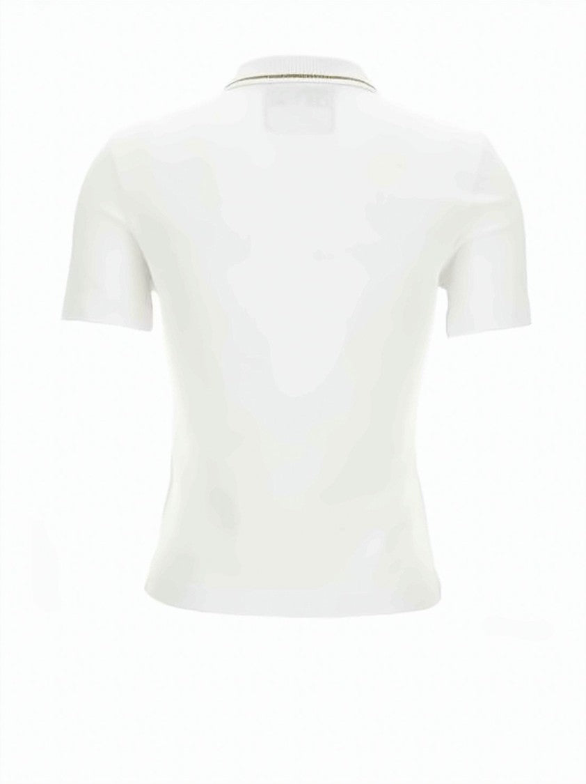 Versace Short-Sleeved Polo Shirt With Gold Trim