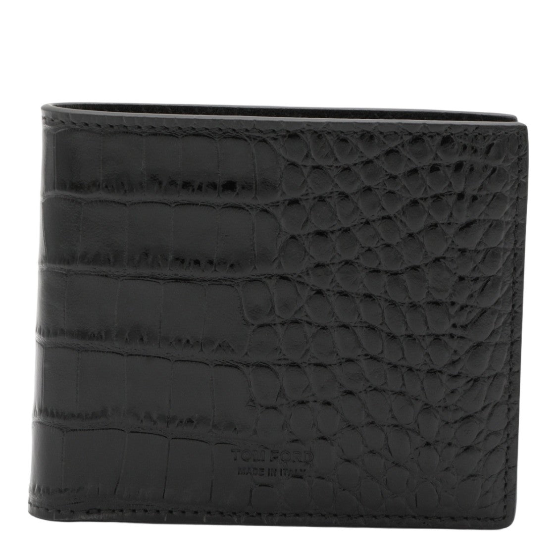 Tom Ford Textured Crocodile Pattern Bifold Wallet
