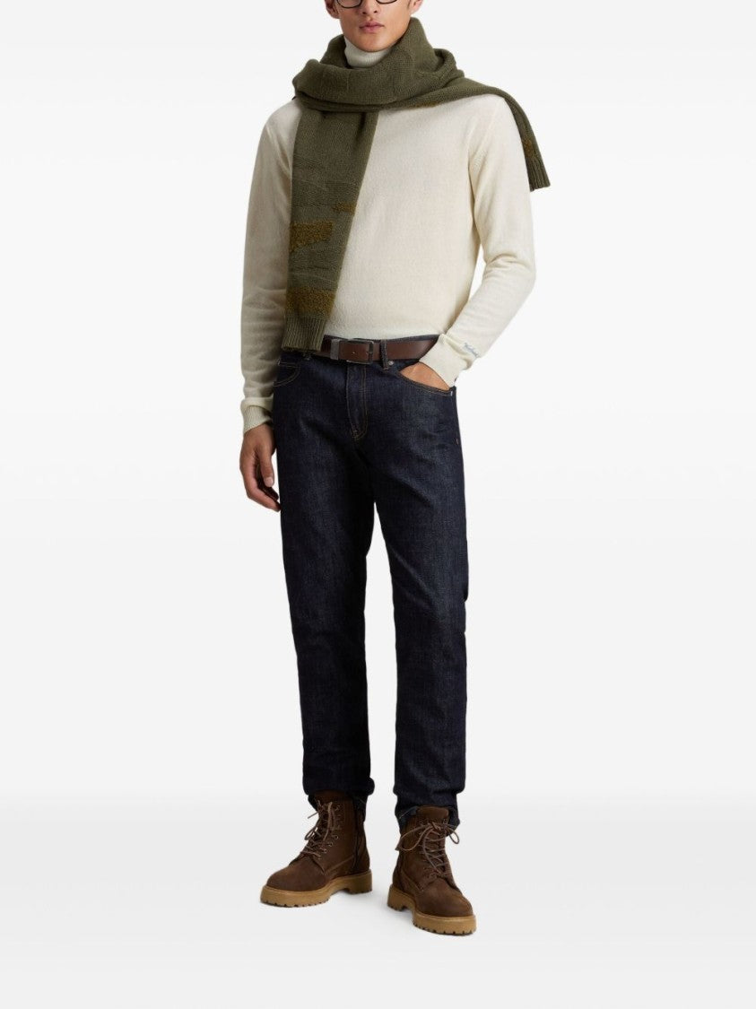 Woolrich Premium Wool Crewneck Sweater With Ribbed Details