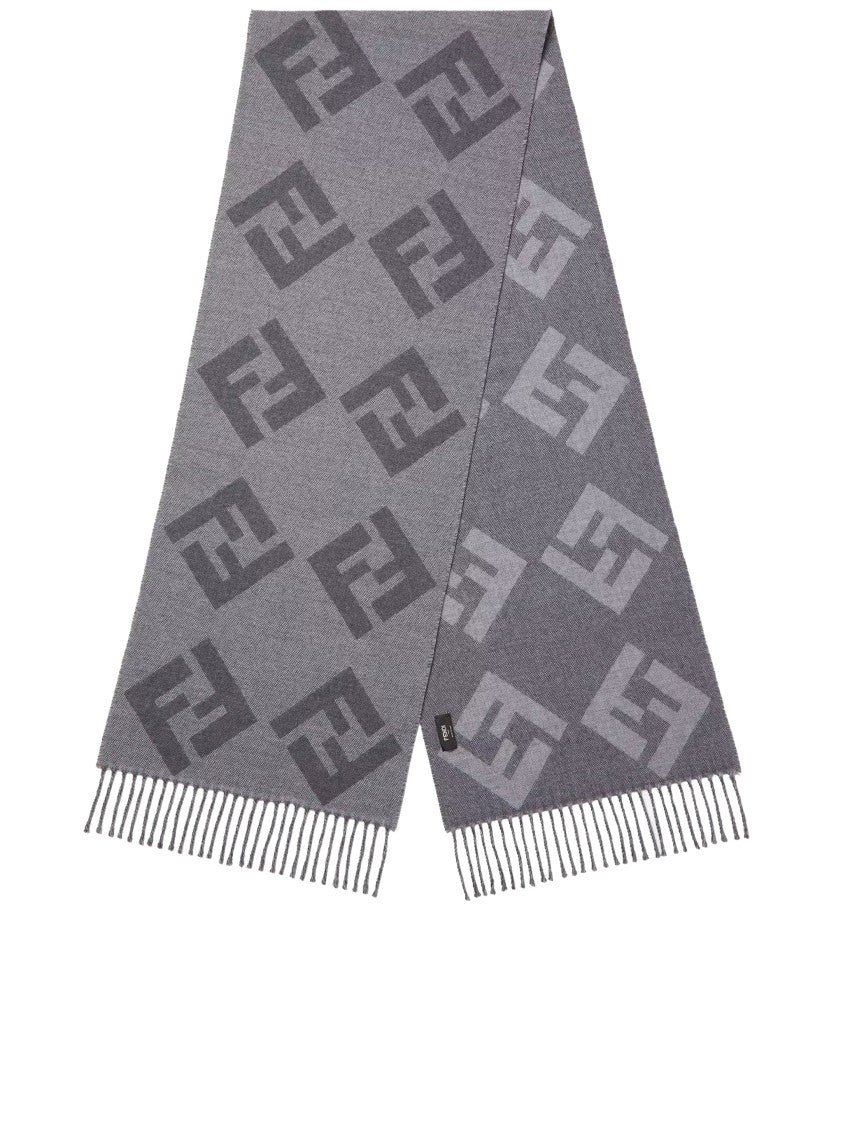 Fendi Ff Oblique Fon Geometric Pattern Scarf