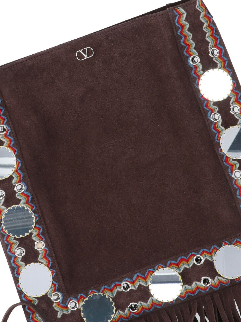 Valentino Garavani Brown Structured Bag With Classic Silhouette