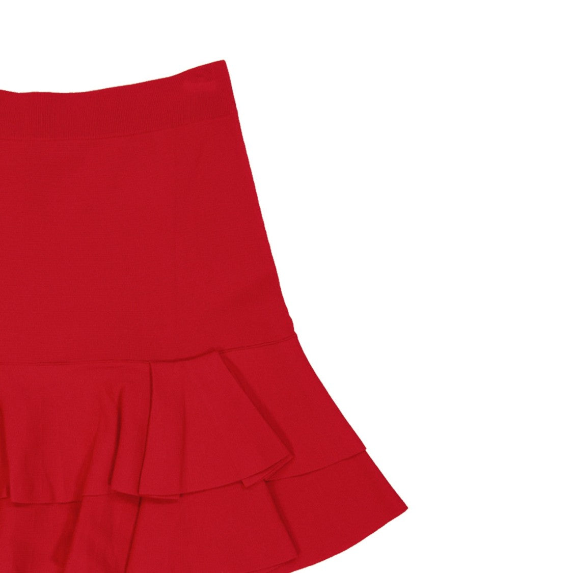 Moschino Flared Red Stretch Skirt