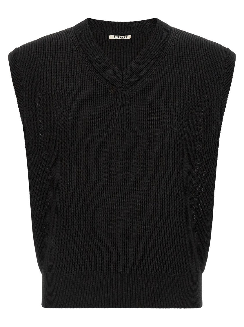 Auralee Ribbed Knit Vest