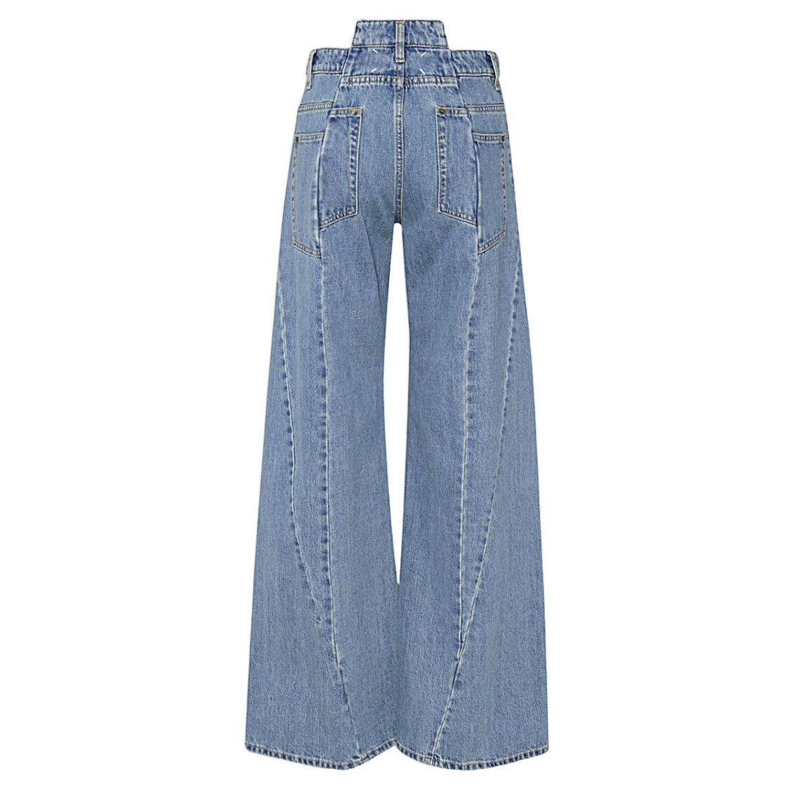 Maison Margiela Wide-Leg Jeans With Curved Seam Detailing
