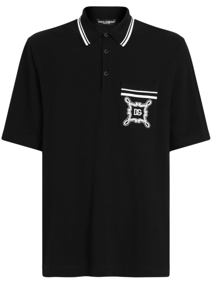 Dolce & Gabbana Black Polo Shirt