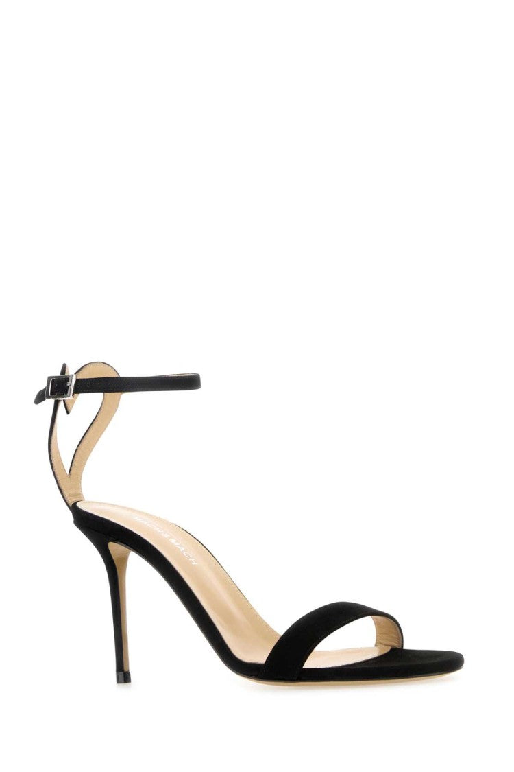 Mach & Mach Black Suede Sandals