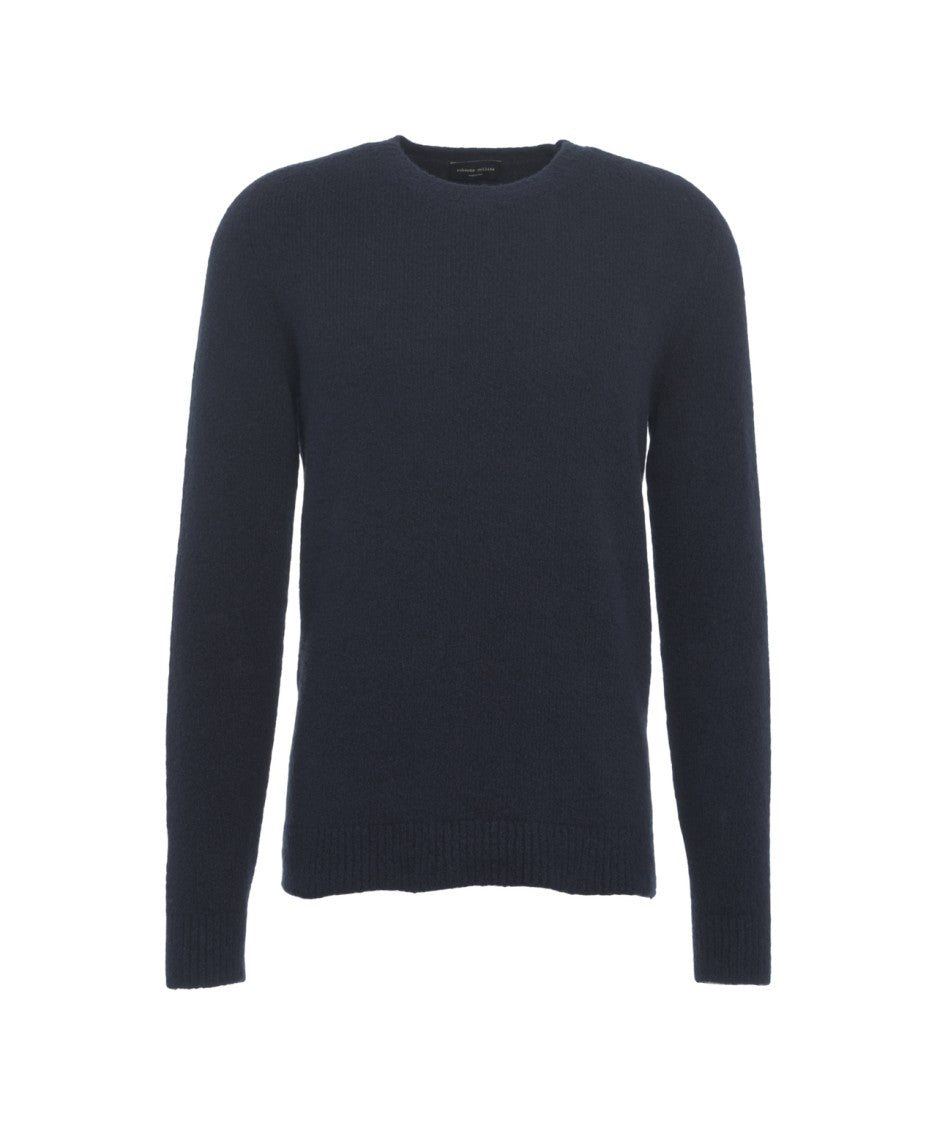 Roberto Collina Sophisticated Wool Blend Sweater With Classic Round Neck