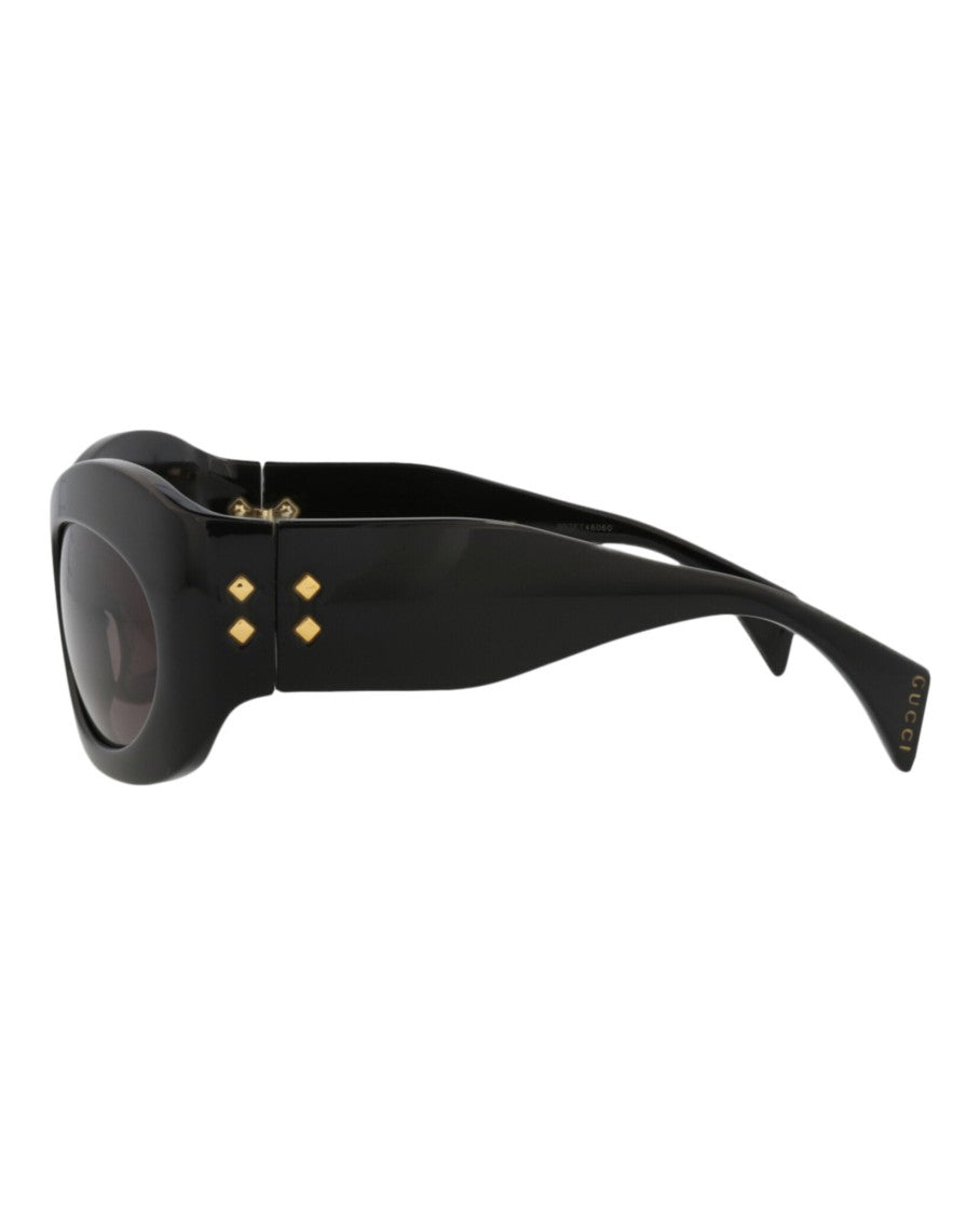 Gucci Shield-Frame Recycled Acetate Sunglasses