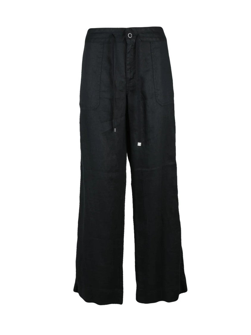 Lauren Ralph Lauren Linen Trousers Comfort Fit - Black