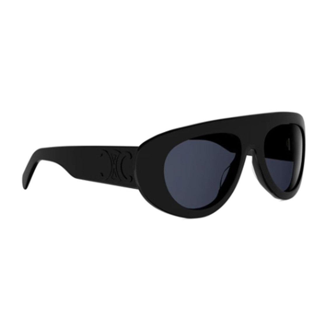 Celine Black Triomphe Stamp Acetate Mask Sunglasses