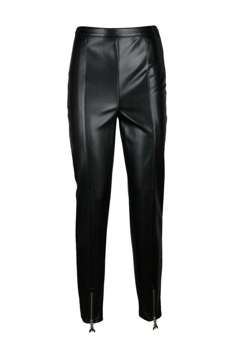 Patrizia Pepe Faux Leather Leggings High Waist - Black
