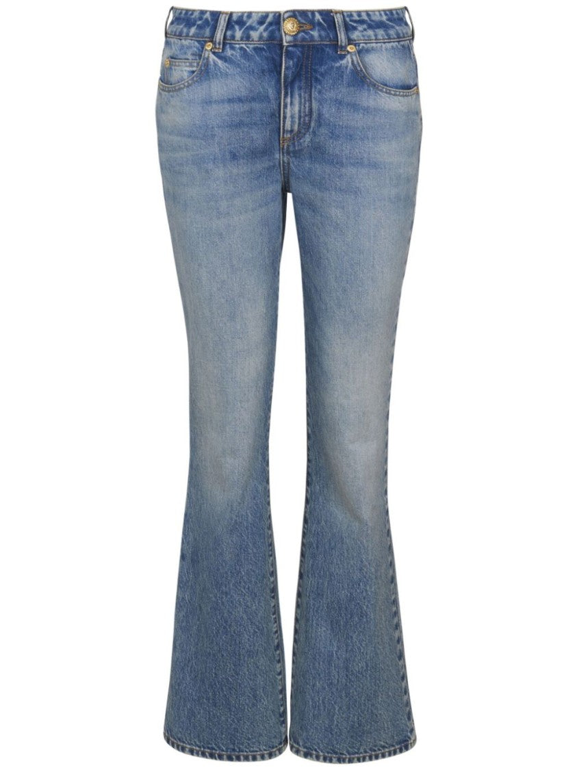 Balmain Flared Denim Trousers