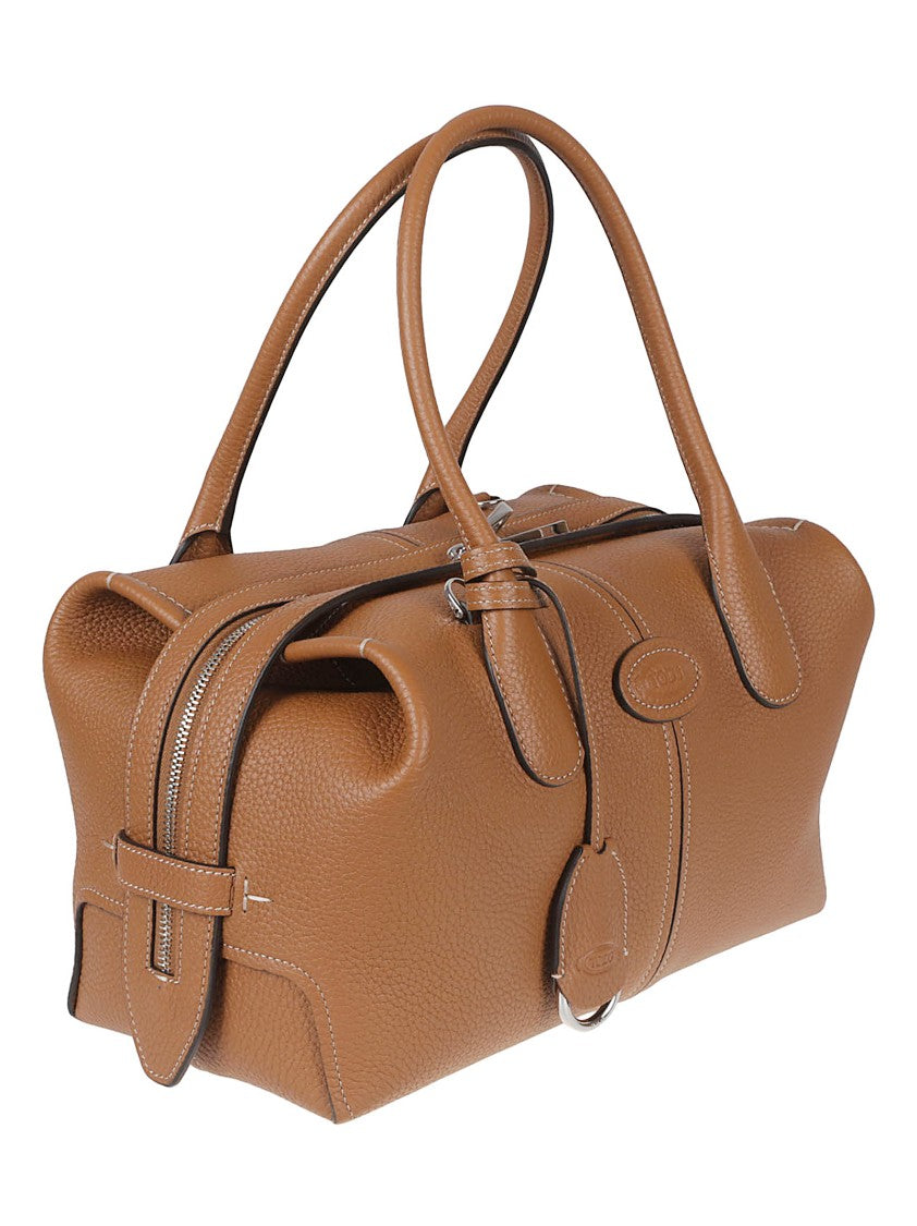 Tod's Brown Textured Leather Convertible Tote Bag