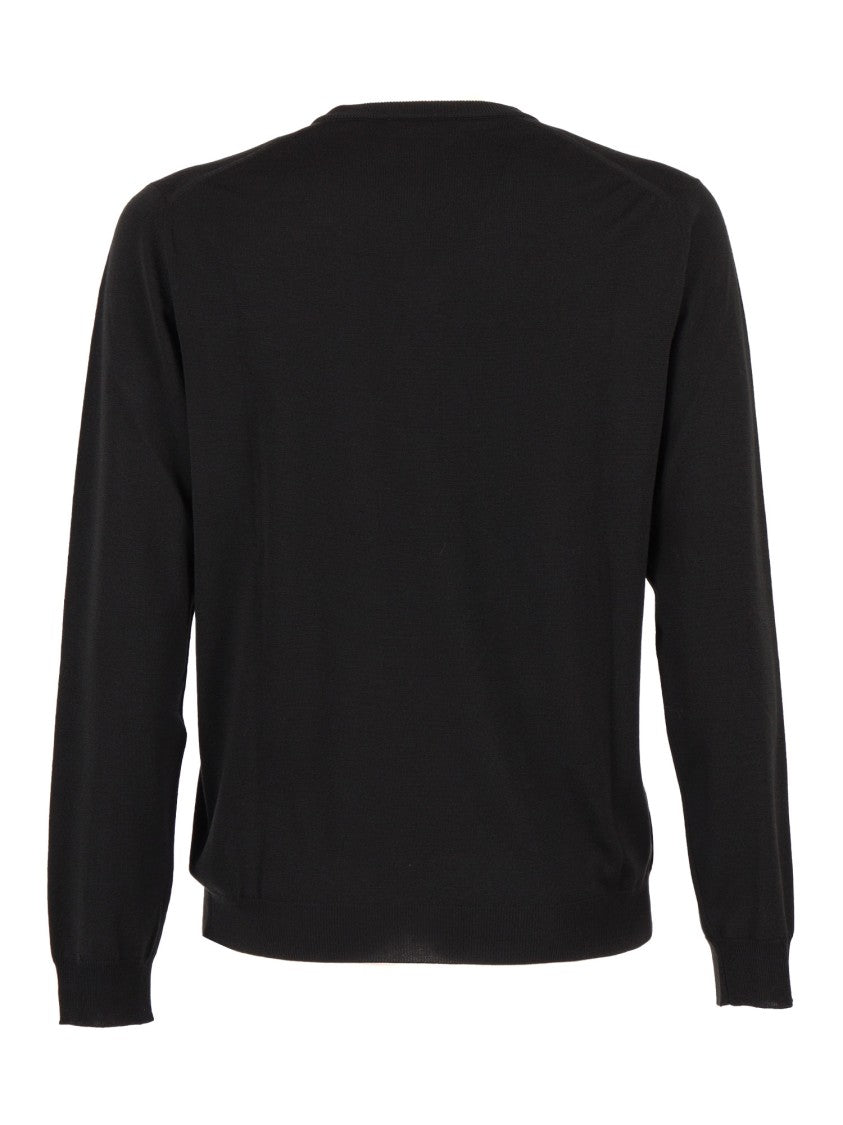 Slowear Zanone Classic Crew Neck Sweater In Virgin Wool Blend