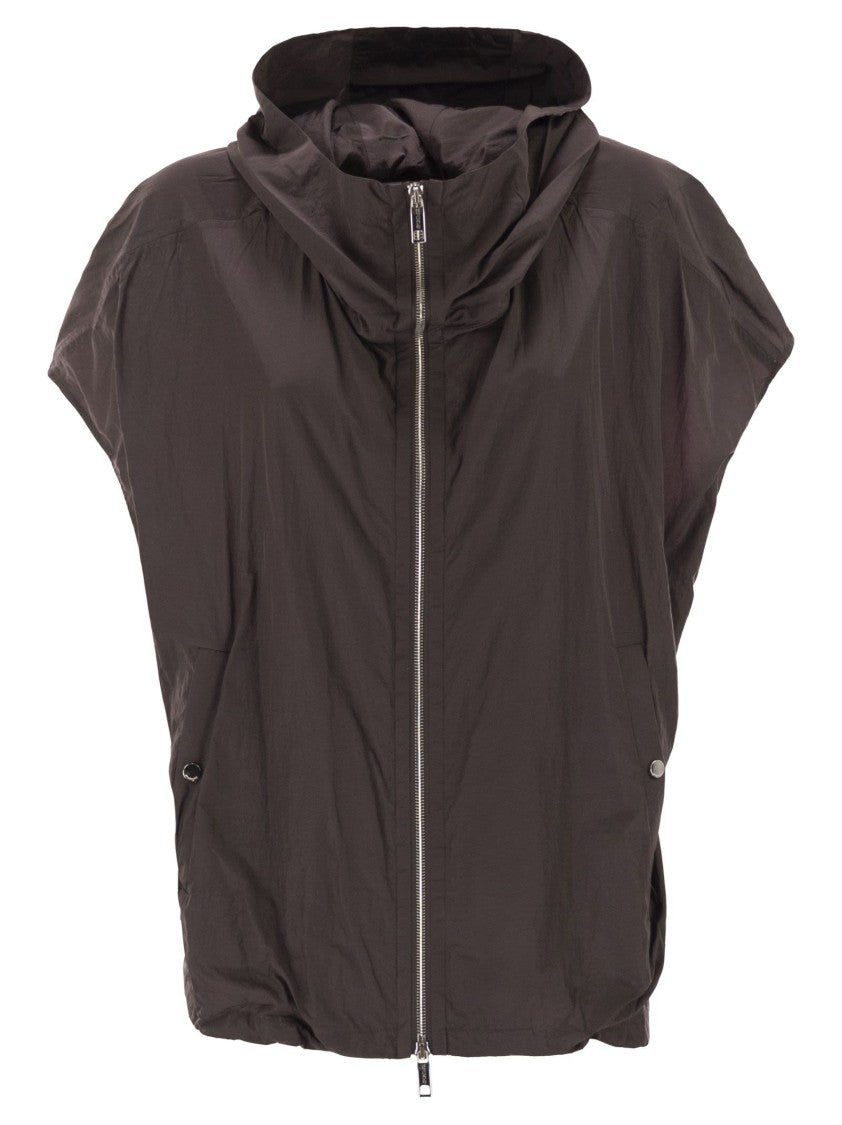 Sportmax Oversized Water-Repellent Taffeta Trench Coat With Maxi Lapel And Layered Design